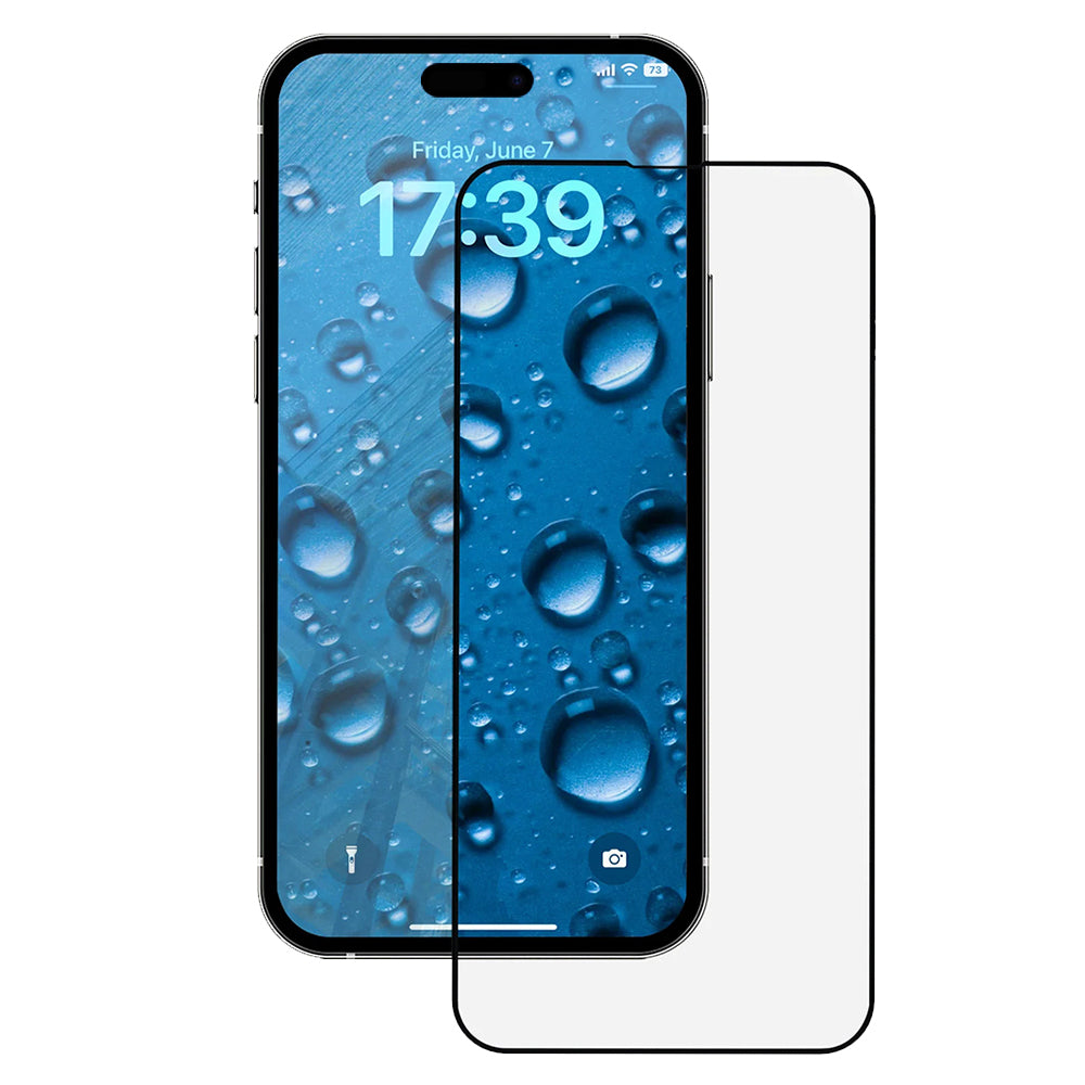 Anank 3X Reinforced Screen Protector for Apple iPhone 14 Pro Max, Tempered Glass, Full Glue, 2.5D, Black