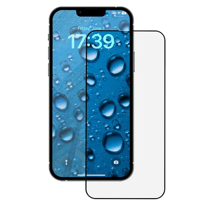 Película protetora de ecrã Anank 3X Reforçada para Apple iPhone 17e / 16e / 14 / 13 Pro, Vidro Temperado, Cola Total, 2.5D, Preta