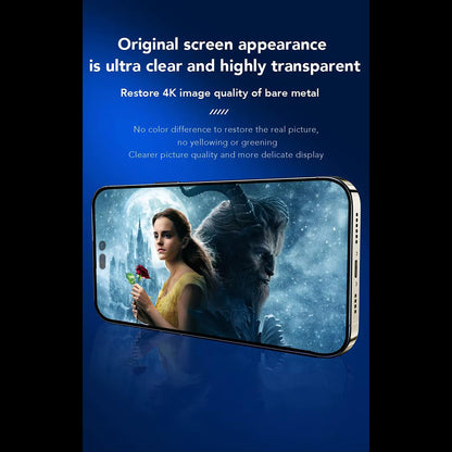 Película protetora de ecrã Anank 3X Reforçada para Apple iPhone 17e / 16e / 14 / 13 Pro, Vidro Temperado, Cola Total, 2.5D, Preta
