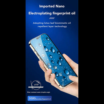 Película protetora de ecrã Anank 3X Reforçada para Apple iPhone 17e / 16e / 14 / 13 Pro, Vidro Temperado, Cola Total, 2.5D, Preta