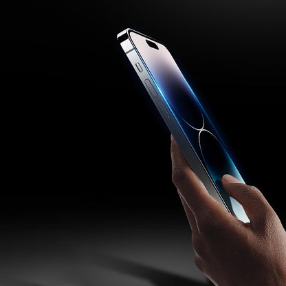 Película Protetora de Ecrã Anank 5X Reforçada Anti Quebra para Apple iPhone 17 Pro, Vidro Temperado, Cola Completa, 3D, Preta