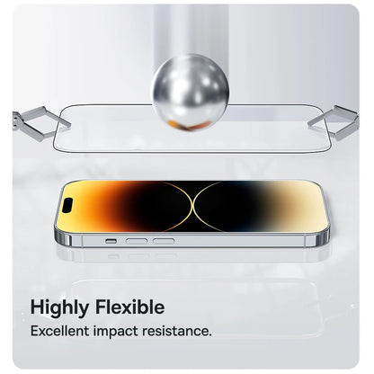 Película Protetora de Ecrã Anank 5X Reforçada para Apple iPhone 17 Pro Max, Vidro Temperado, Full Glue, 2.5D, Preta