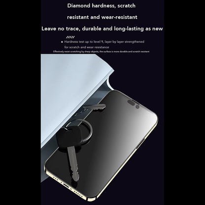Película protetora de ecrã Anank Anti-Dedadas para Apple iPhone 14 Pro Max, Vidro Temperado, Cola Total, 2.5D, Preta