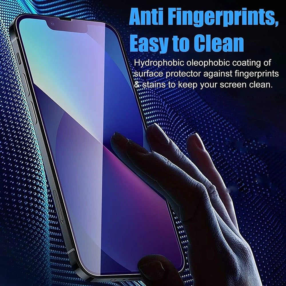 Película Protetora de Ecrã Anti Blue Light Anank 5X Reforçada para Apple iPhone 17, Vidro Temperado, Full Glue, 2.5D, Preta.