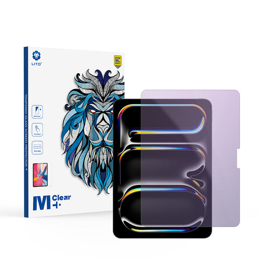 Película protetora de ecrã Anti Luz Azul Lito Classic para Apple iPad Pro 11 (2024), Vidro Temperado, Cola Total, 2.5D