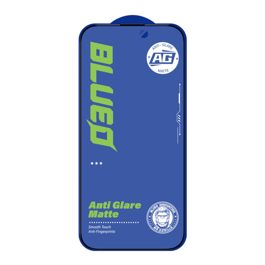 Película protetora de ecrã Blueo Anti-Glare para Apple iPhone 14 Pro, Vidro Temperado, Cola Total, Preta