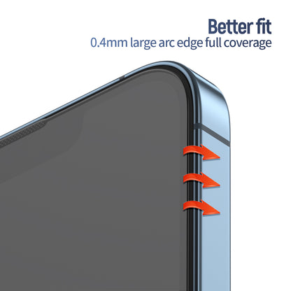Blueo Anti-Reflective HD Screen Protector with Applicator Pro for Apple iPhone 16 Pro Max, Tempered Glass, Full Glue, Black