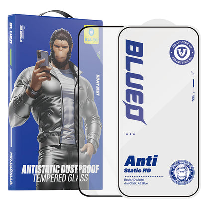 Película protetora de ecrã Blueo Anti-Estática HD para Apple iPhone 18 Pro Max / 17 Pro Max / 16 Pro Max, Vidro Temperado, Cola Total, Preta