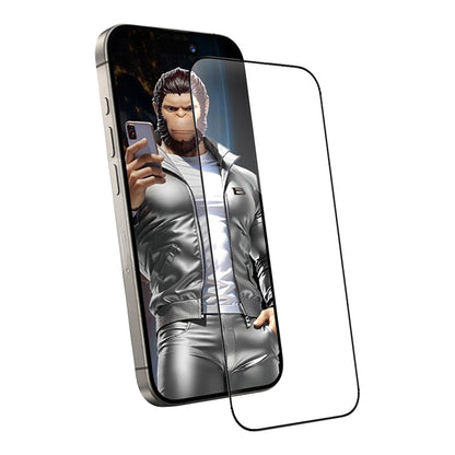 Película protetora de ecrã Blueo Anti-Estática HD para Apple iPhone 18 Pro Max / 17 Pro Max / 16 Pro Max, Vidro Temperado, Cola Total, Preta