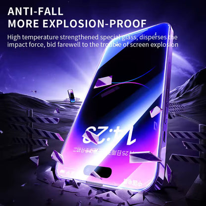 Película protetora de ecrã Blueo Anti-Estática HD para Apple iPhone 18 Pro Max / 17 Pro Max / 16 Pro Max, Vidro Temperado, Cola Total, Preta