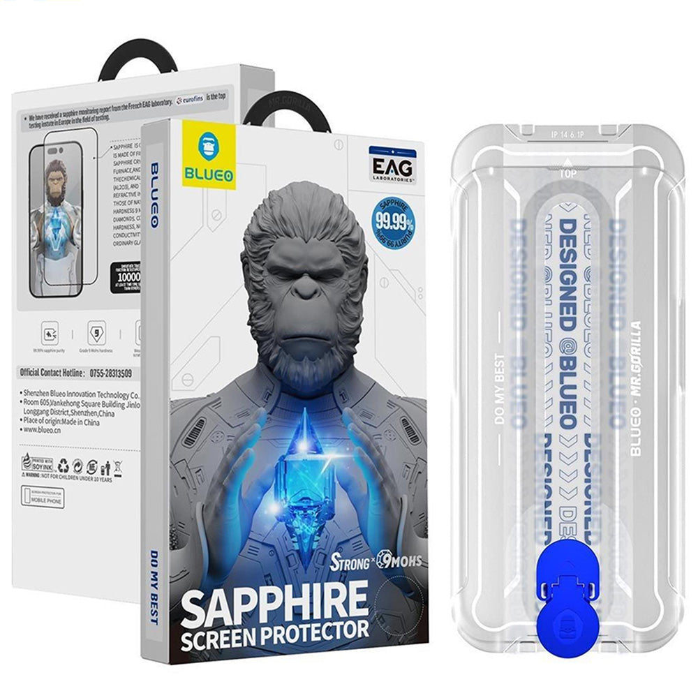 Película Protetora de Ecrã Blueo Anti-Estática HD para Apple iPhone 17 Air, Vidro Temperado, Full Glue, Preta