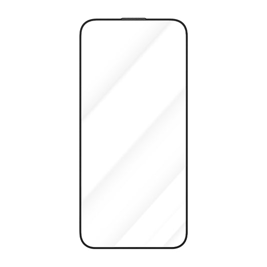 Película protetora de ecrã Blueo Crystal Anti-Riscos para Apple iPhone 16 / 15, Vidro Temperado, Cola Total, Preta