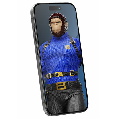 Película protetora de ecrã Blueo Crystal Anti-Riscos para Apple iPhone 16 Plus / 15 Plus, Vidro Temperado, Cola Total, Preta
