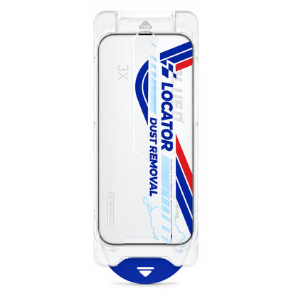 Película de Proteção de Ecrã Blueo Drop Resistant Applicator Pro para Apple iPhone 18 Pro / 17 Pro / 17 / 16 Pro, Vidro Temperado, Full Glue, Preta