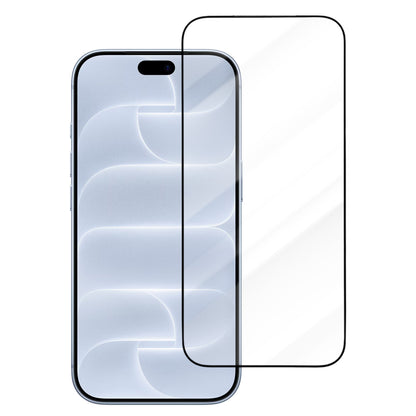 Película de Proteção de Ecrã Blueo Drop Resistant Applicator Pro para Apple iPhone 18 Pro / 17 Pro / 17 / 16 Pro, Vidro Temperado, Full Glue, Preta