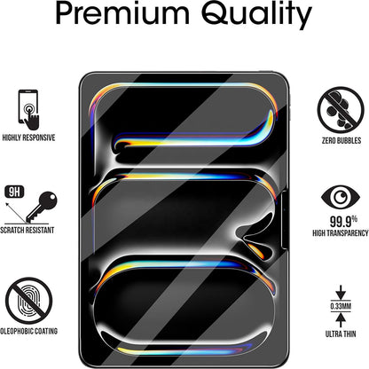 Película protetora de ecrã Blueo HD para Apple iPad mini (2024) / mini (2021), Vidro Temperado, Cola Total