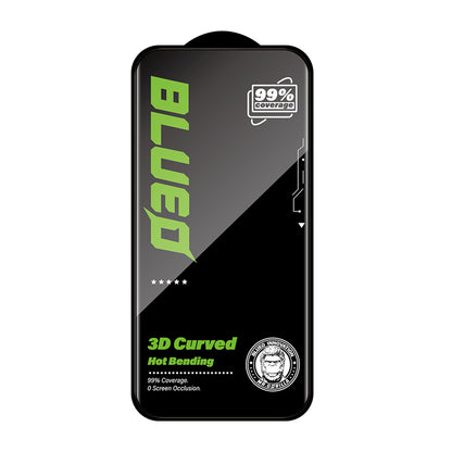 Película protetora de ecrã Blueo HD para Apple iPhone 16 Pro Max, Vidro Temperado, Cola Total, 3D, Preta