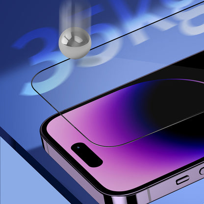 Película protetora de ecrã Blueo Sapphire Applicator Pro para Apple iPhone 15 Pro, Vidro Temperado, Cola Total, Preto