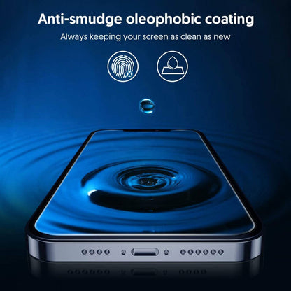 Película protetora de ecrã Blueo Silk HD para Apple iPhone 12 Pro, Vidro Temperado, Cola Total, Conjunto de 5 unidades, 2.5D, Preto