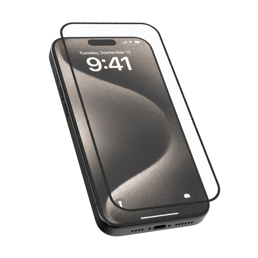 Película protetora de ecrã Blueo Silk HD para Apple iPhone 12 Pro, Vidro Temperado, Cola Total, Conjunto de 5 unidades, 2.5D, Preto
