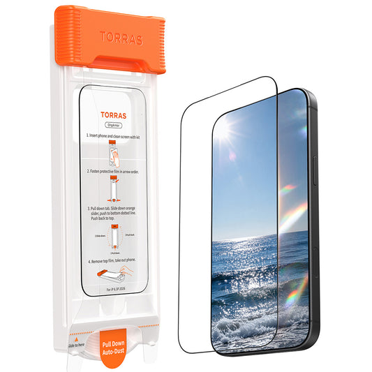 Película protetora de ecrã Torras OrigArmor para Apple iPhone 18 Pro / 17 Pro, Vidro Temperado, Cola Total