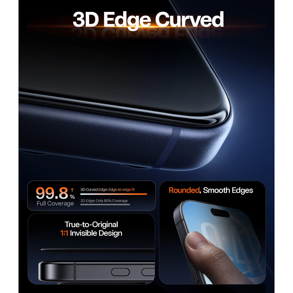 Torras OrigArmor Screen Protector for Apple iPhone 18 Pro Max / 17 Pro Max, Tempered Glass, Full Glue