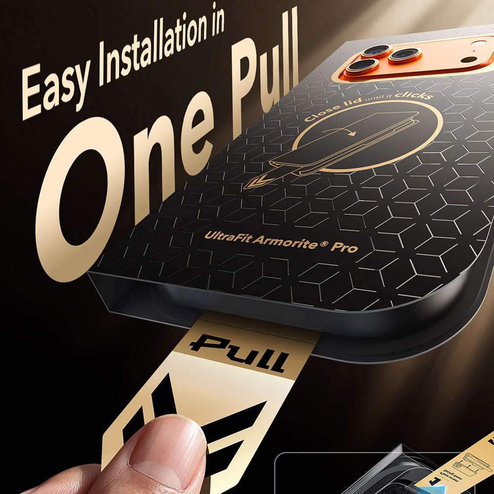 Película protetora de ecrã ESR Armorite Pro UltraFit para Apple iPhone 18 Pro / 17 Pro, Vidro Temperado, Cola Total, Preta