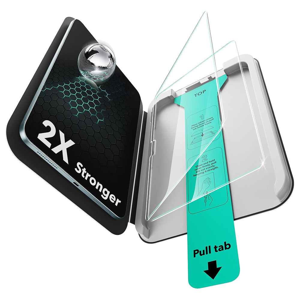 Película Protetora de Ecrã ESR Armorite UltraFit para Apple iPad Pro 13 (2025) / Pro 13 (2024), Vidro Temperado, Colagem Total, Conjunto de 2 Peças