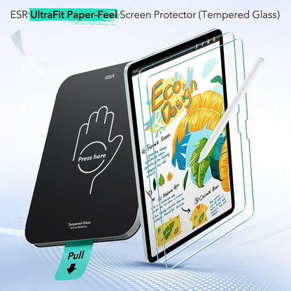 Película Protetora de Ecrã ESR Paper Feel UltraFit para Apple iPad (2025) / (2022), Plástico, Conjunto de 2 peças