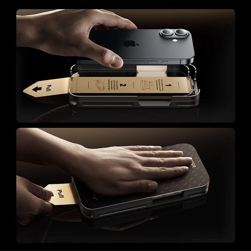 Película Protetora de Ecrã ESR UltraFit Armorite Pro para Apple iPhone 17 / 16 Pro, Vidro Temperado, Full Glue, Preta