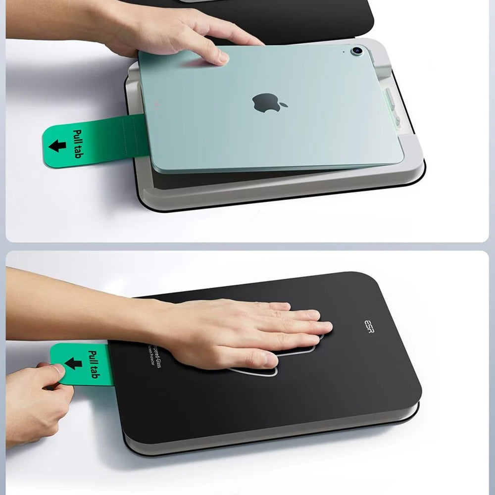 Película protetora de ecrã ESR UltraFit para Apple iPad Air 13 (2026) / Pro 13 (2025), Vidro Temperado, Cola Total, Conjunto de 2 unidades