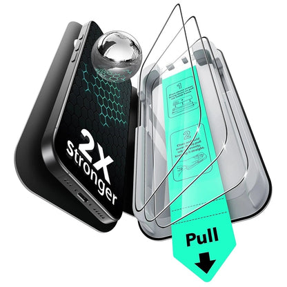 Película Protetora de Ecrã ESR UltraFit para Apple iPhone 17 / 16 Pro, Vidro Temperado, Colagem Total, Conjunto de 3 Peças