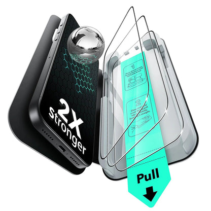 Película Protetora Ecran ESR UltraFit para Apple iPhone 17 Pro Max, Vidro Temperado, Full Glue, Conjunto de 3 peças.
