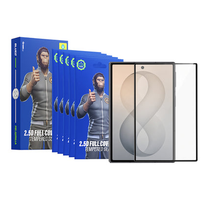 Película protetora para ecrã exterior Blueo HD para Samsung Galaxy Z Fold8 F976, vidro temperado, cola total, 2.5D, conjunto de 5 peças, preta
