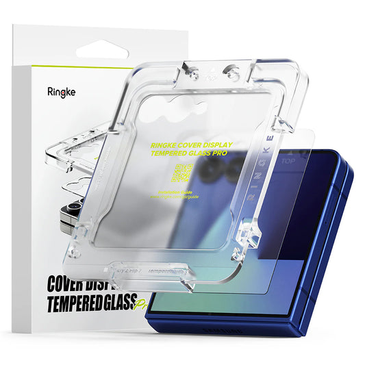 Película protetora para ecrã exterior Ringke Cover Display para Samsung Galaxy Z Flip7 F766, vidro temperado, cola total, conjunto de 2 unidades