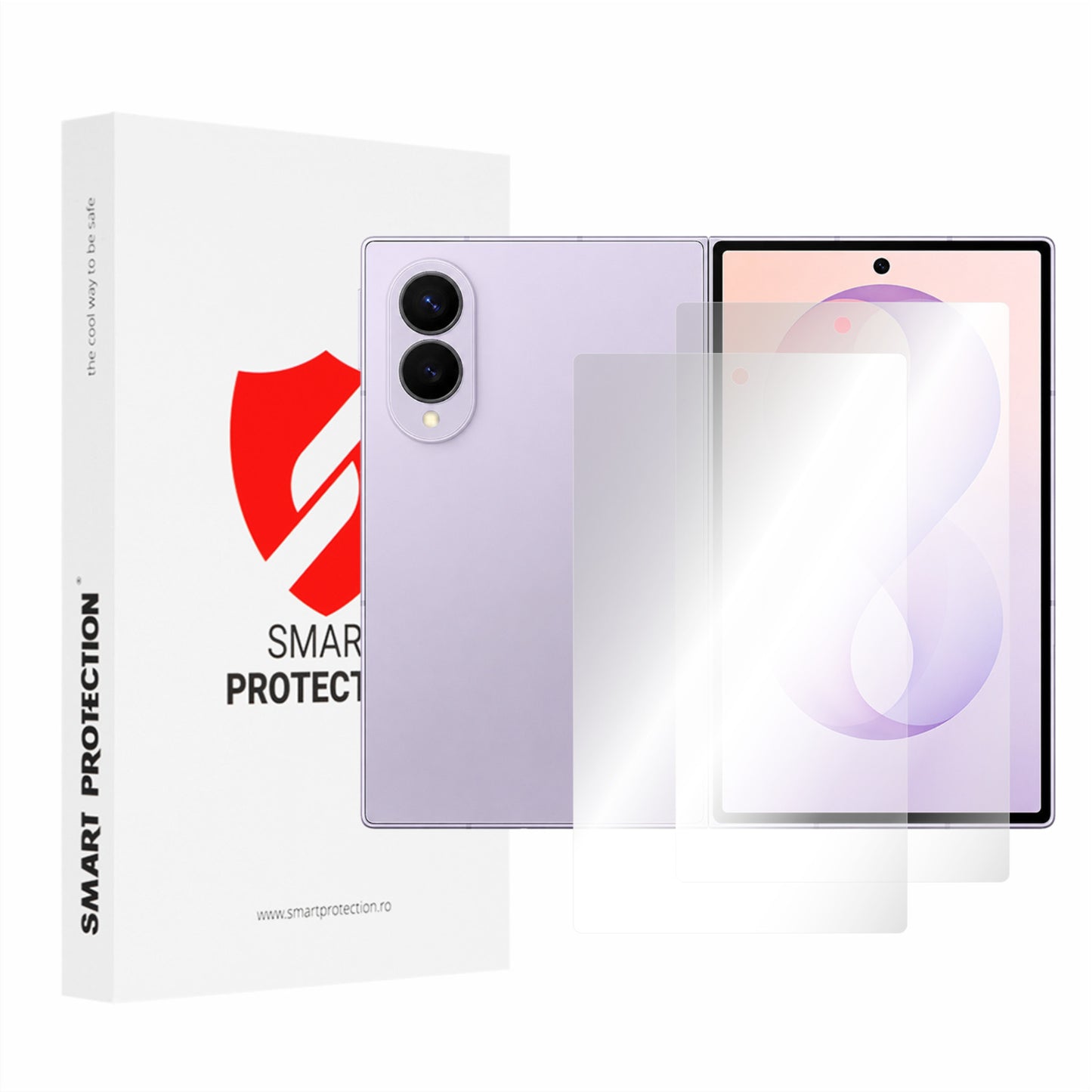 Película protetora Ecrã Exterior Smart Protection Premium Classic para Samsung Galaxy Z Fold8 F971, Plástico, Conjunto de 2 unidades