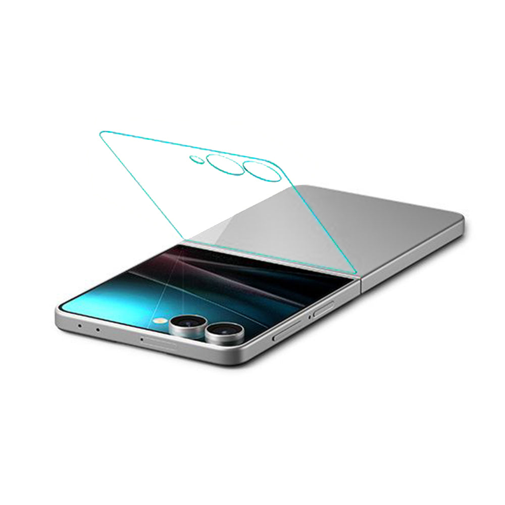 Película Protetora de Ecrã Exterior Spigen GlastR EZ FIT para Samsung Galaxy Z Flip7 F766, Vidro Temperado, Colagem Total, Conjunto de 2 peças AGL09585