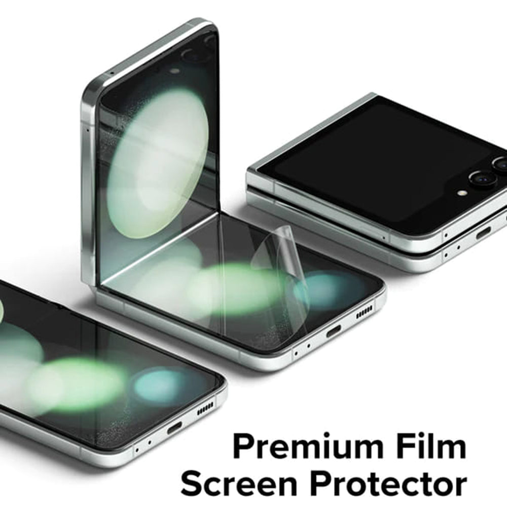 Película Protetora de Ecrã Interior Ringke Dual Easy para Samsung Galaxy Z Flip5 F731, Plástico, Conjunto de 2 peças