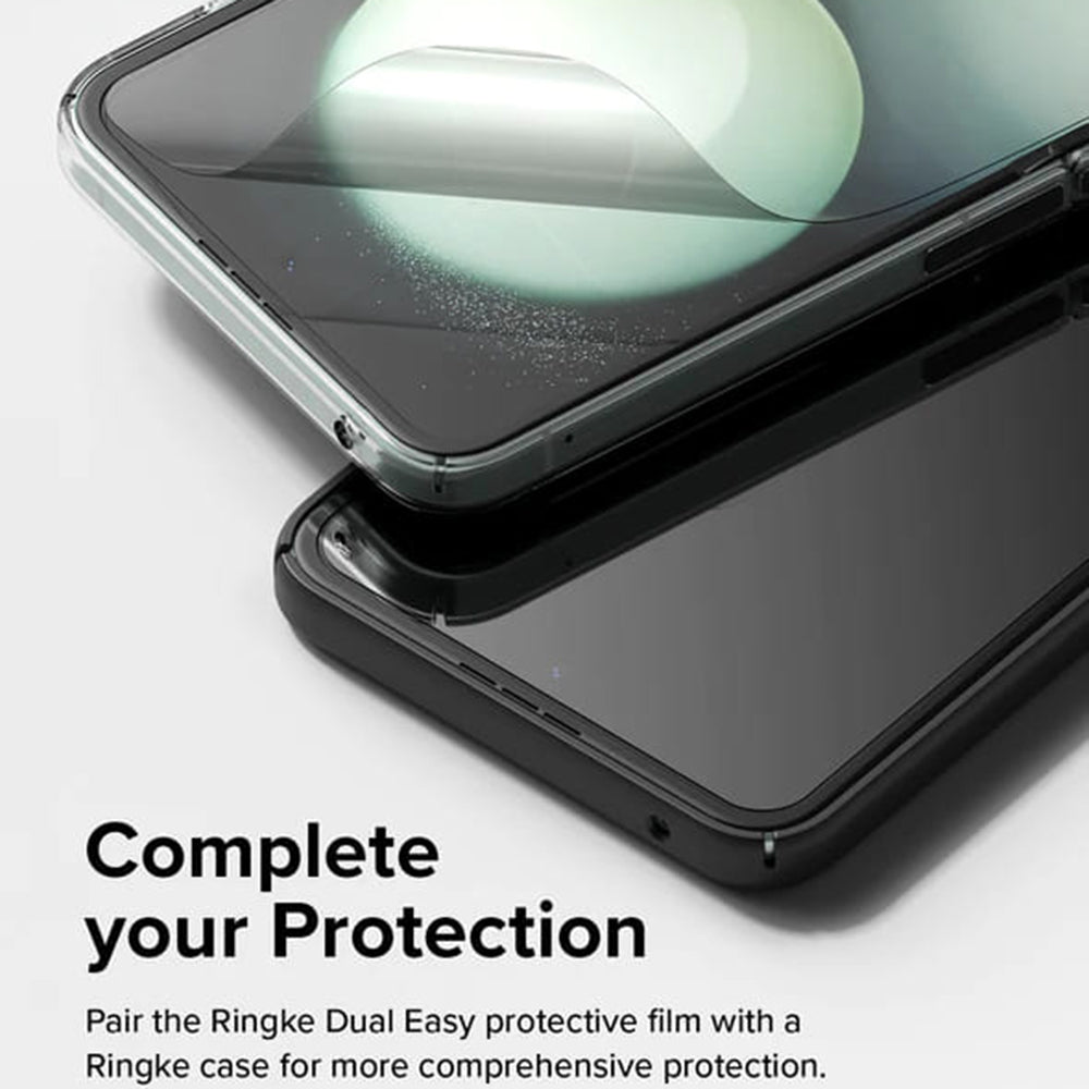 Película Protetora de Ecrã Interior Ringke Dual Easy para Samsung Galaxy Z Flip5 F731, Plástico, Conjunto de 2 peças