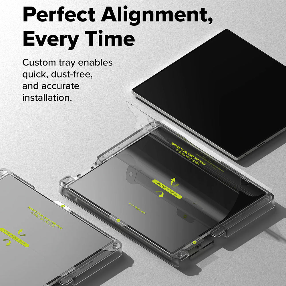 Película protetora para ecrã interior Ringke Dual Easy Pro para Samsung Galaxy Z Fold7 F966, plástico, conjunto de 2 peças