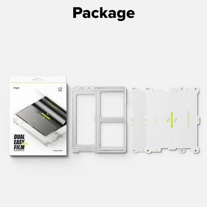 Película protetora para ecrã interior Ringke Dual Easy Pro para Samsung Galaxy Z Fold7 F966, plástico, conjunto de 2 peças