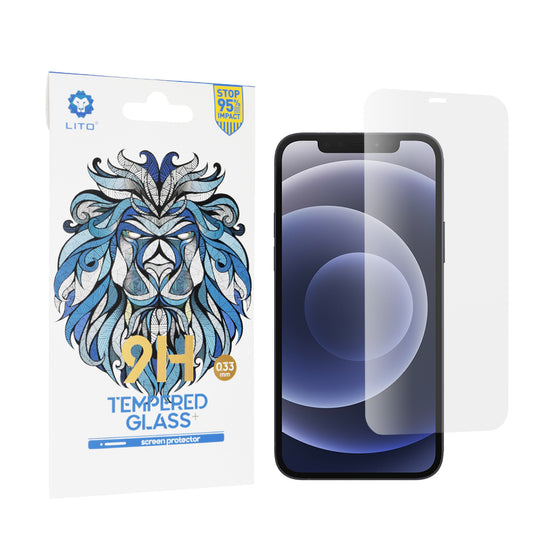 Película protetora de ecrã Lito Classic para Apple iPhone 12 / 12 Pro, Vidro Temperado, Cola Total, 2.5D