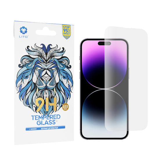 Película protetora de ecrã Lito Classic para Apple iPhone 14 Pro Max, Vidro Temperado, Cola Total, 2.5D
