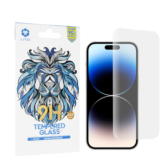 Película protetora de ecrã Lito Classic para Apple iPhone 14 Pro, Vidro Temperado, Cola Total, 2.5D