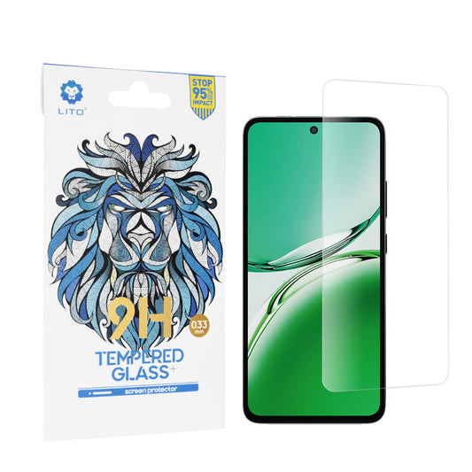 Película protetora de ecrã Lito Classic para Oppo Reno12 F 4G, Vidro Temperado, Cola Total, 2.5D