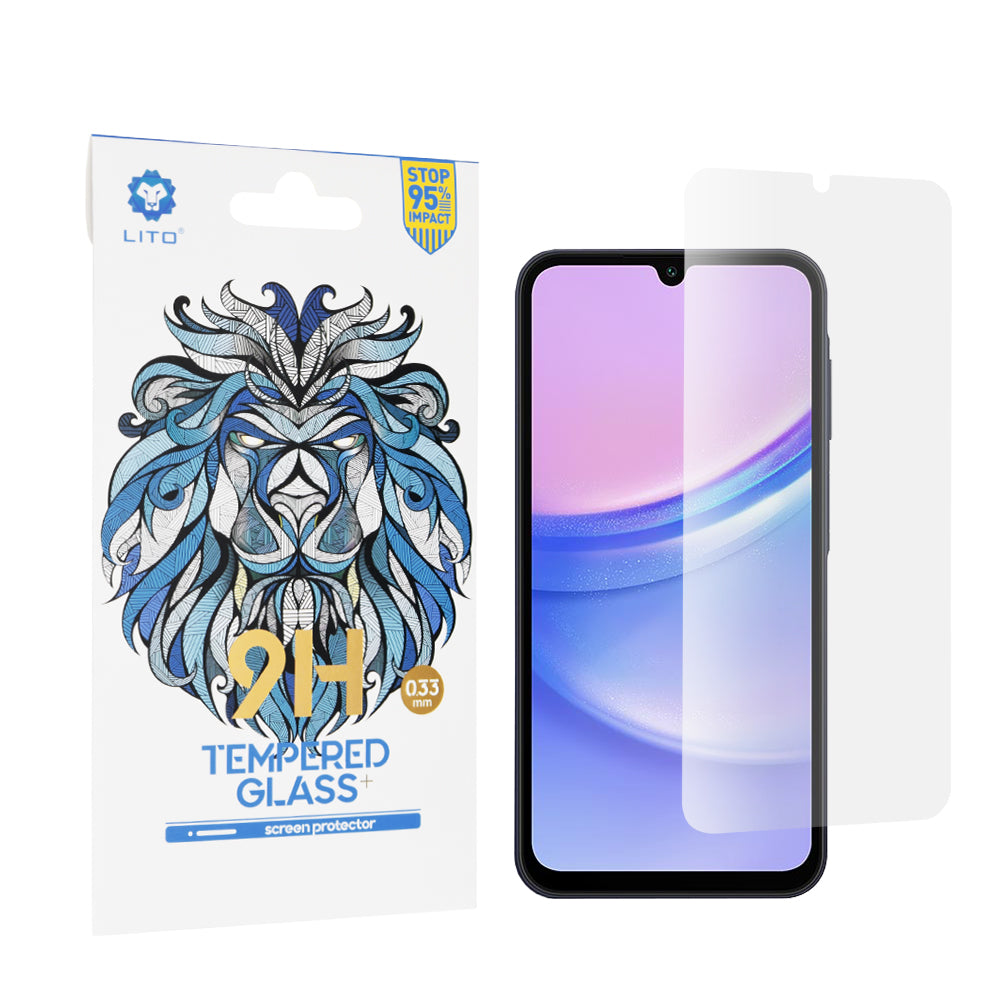 Película protetora de ecrã Lito Classic para Samsung Galaxy M15 / A15 5G A156 / A15 A155, Vidro Temperado, Cola Total, 2.5D