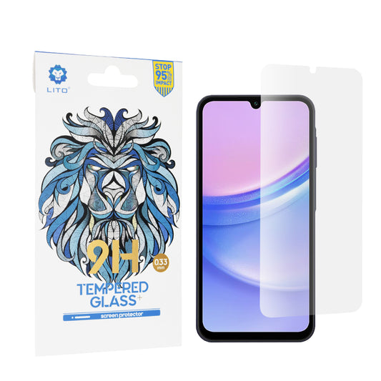 Película protetora de ecrã Lito Classic para Samsung Galaxy M15 / A15 5G A156 / A15 A155, Vidro Temperado, Cola Total, 2.5D