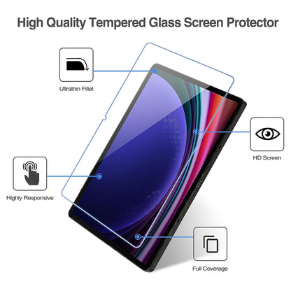 Película protetora de ecrã Lito Classic para Samsung Galaxy Tab S10+ / Tab S9 FE+ / Tab S9+, Vidro Temperado, Cola Total, 2.5D