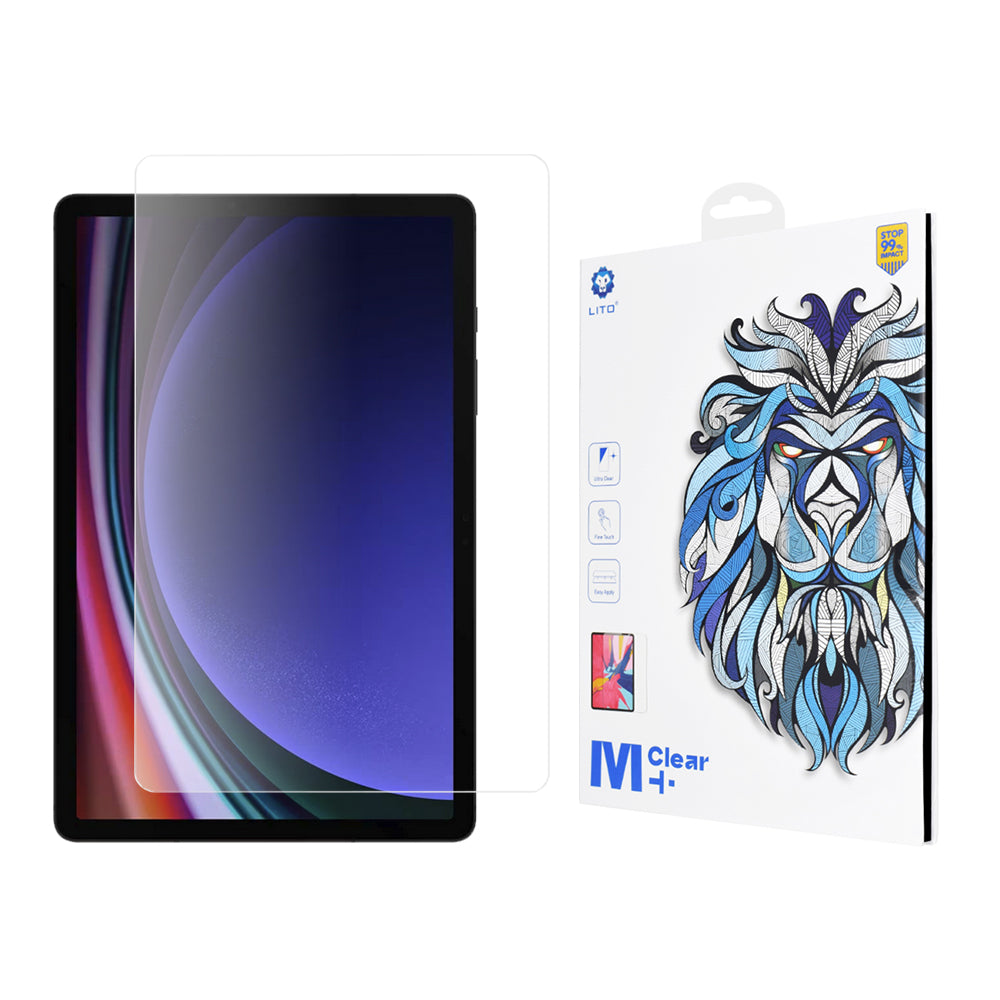 Película protetora de ecrã Lito Classic para Samsung Galaxy Tab S10+ / Tab S9 FE+ / Tab S9+, Vidro Temperado, Cola Total, 2.5D