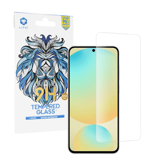 Película protetora de ecrã Lito Classic Ultra Thin para Samsung Galaxy S24 FE S721, Vidro Temperado, Cola Total, 2.5D